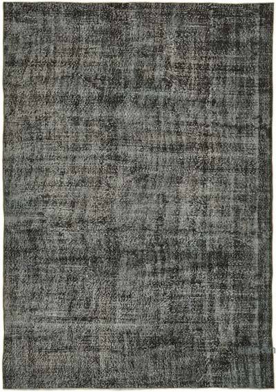 Siyah Boyalı El Dokuma Anadolu Halısı - 198 cm x 291 cm
