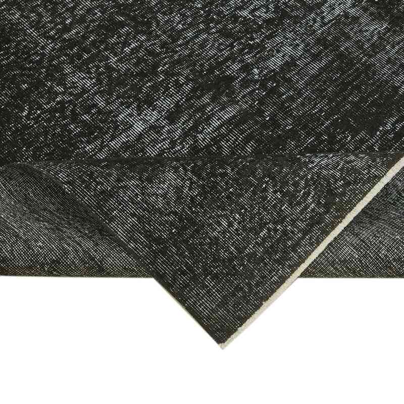 Black Over-dyed Vintage Hand-Knotted Turkish Rug - 6' 1" x 8' 3" (73" x 99") - K0059358