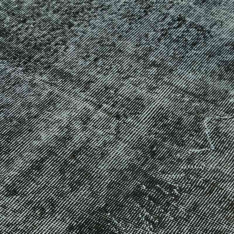 Black Over-dyed Vintage Hand-Knotted Turkish Rug - 5' 2" x 8' 8" (62" x 104") - K0059362