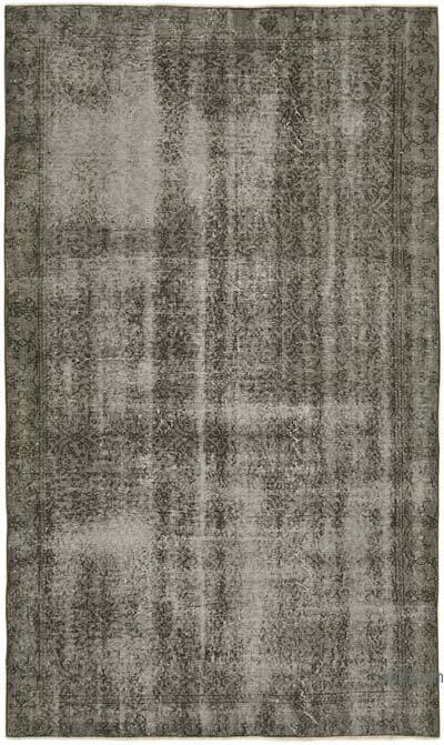 Gri Boyalı El Dokuma Anadolu Halısı - 151 cm x 251 cm
