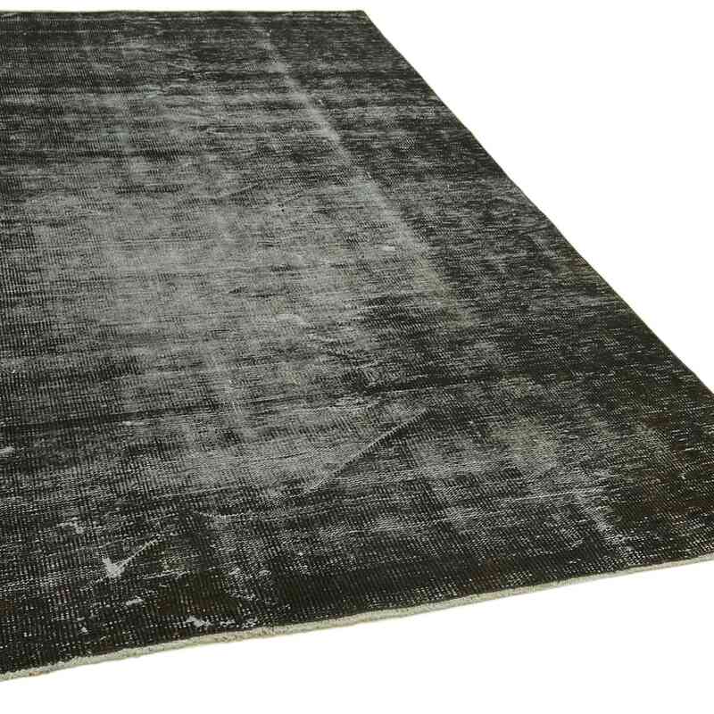 Black Over-dyed Vintage Hand-Knotted Turkish Rug - 4' 10" x 8' 5" (58" x 101") - K0059381