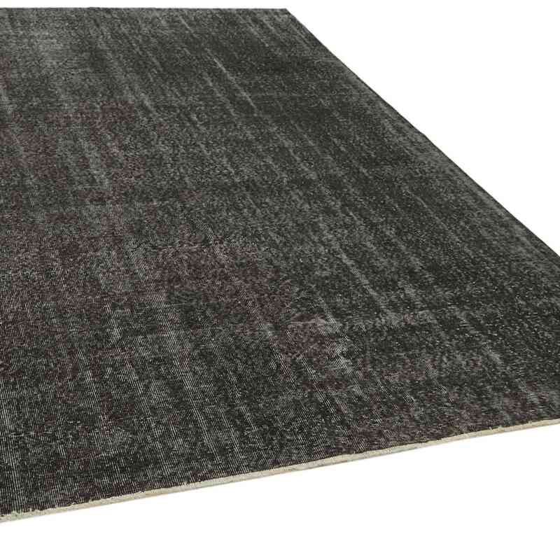 Black Over-dyed Vintage Hand-Knotted Turkish Rug - 7'  x 10' 4" (84" x 124") - K0059400