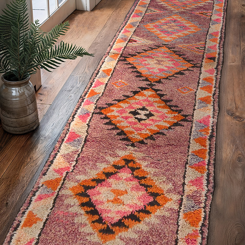 Vintage Tribal Runner Rug - 2' 8" x 10' 2" (32" x 122") - K0059422
