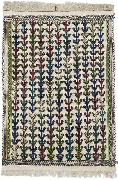 Vintage Konya Jijim Rug - 3' 5" x 4' 9" (41" x 57")