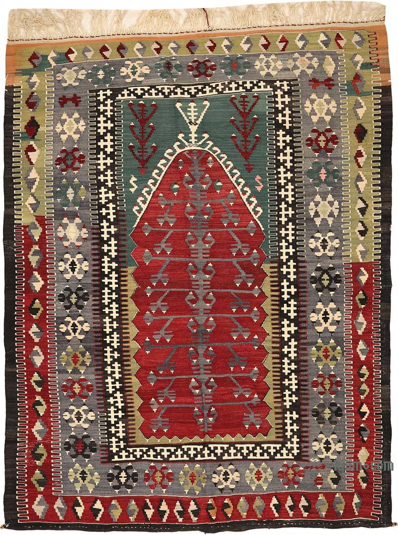 Alfombra Konya Obruk Kilim Vintage - 165 cm x 210 cm - K0059451