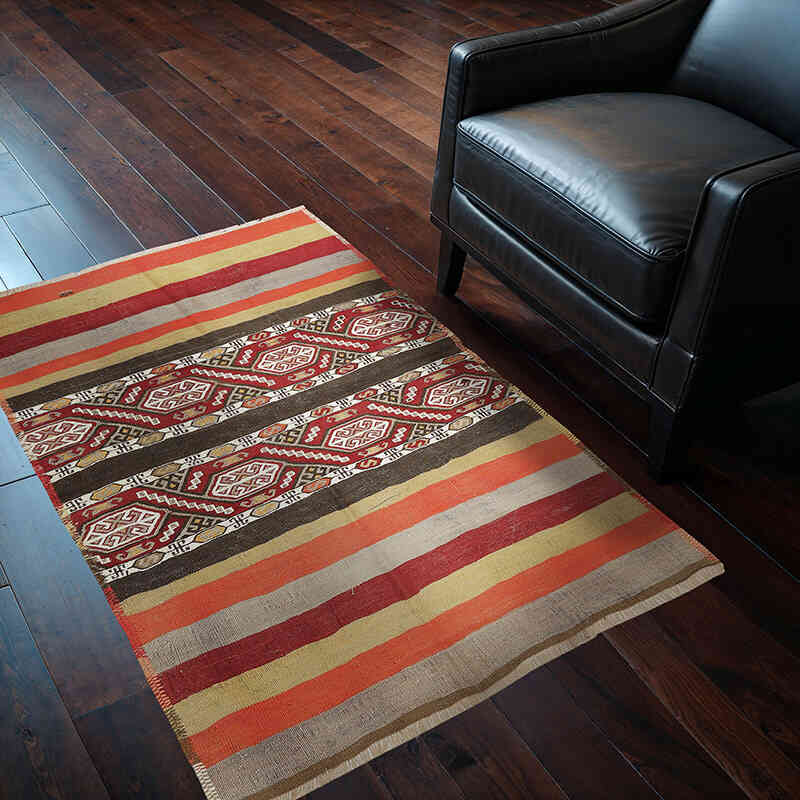 Alfombra Vintage Malatya Kilim - 95 cm x 138 cm - K0059474