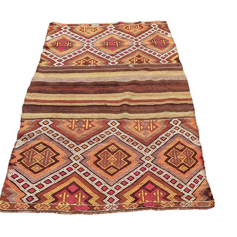 Vintage Bayburt Kilim Rug - 3' 3" x 5' 3" (39" x 63") - K0059477