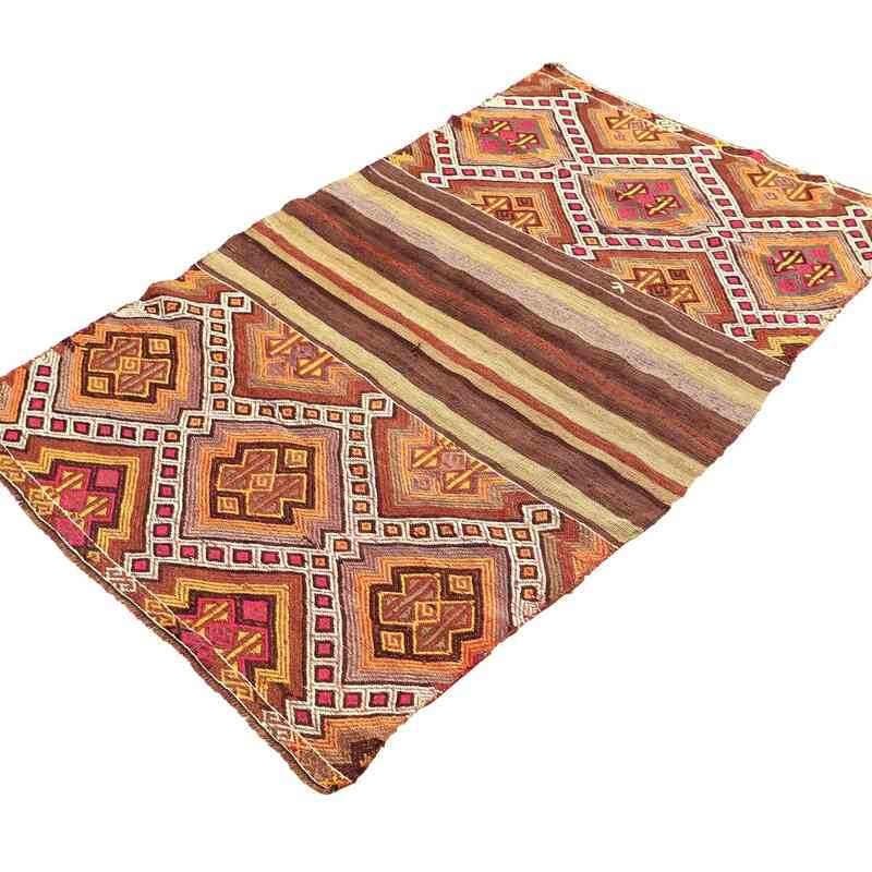 Vintage Bayburt Kilim Rug - 3' 3" x 5' 3" (39" x 63") - K0059477