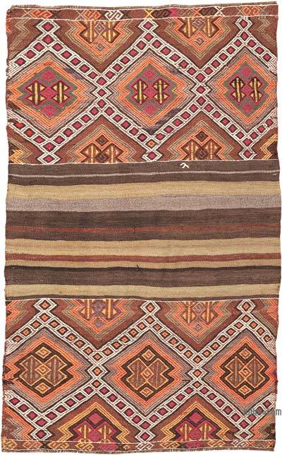 Vintage Bayburt Kilim Rug - 3' 3" x 5' 3" (39" x 63")