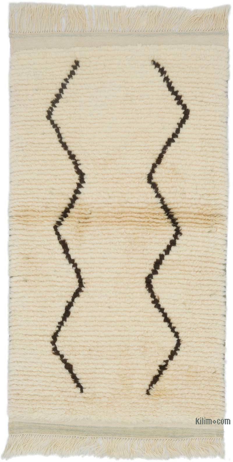 New Moroccan Style Hand-Knotted Tulu Rug - 2' 11" x 5' 3" (35" x 63") - K0059504