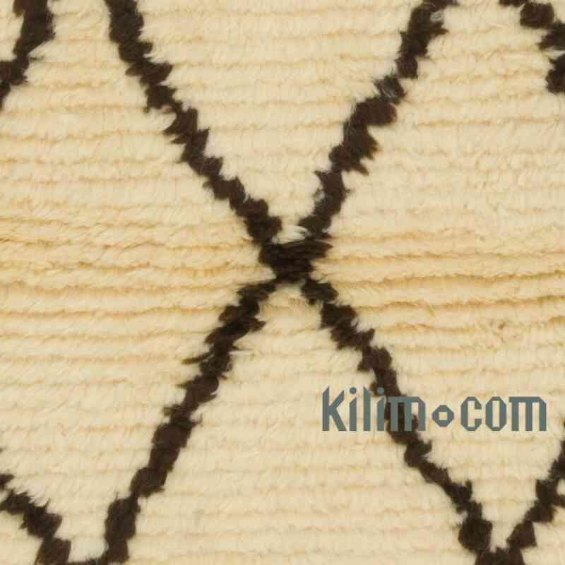 New Moroccan Style Hand-Knotted Tulu Rug - 2' 10" x 4' 5" (34" x 53") - K0059505