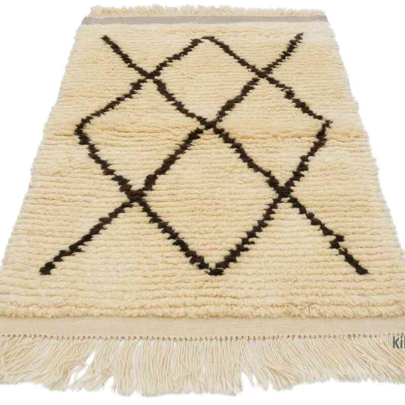 New Moroccan Style Hand-Knotted Tulu Rug - 2' 10" x 4' 5" (34" x 53") - K0059505