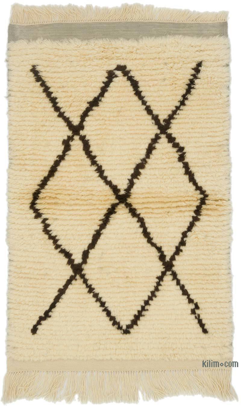 New Moroccan Style Hand-Knotted Tulu Rug - 2' 10" x 4' 5" (34" x 53") - K0059505