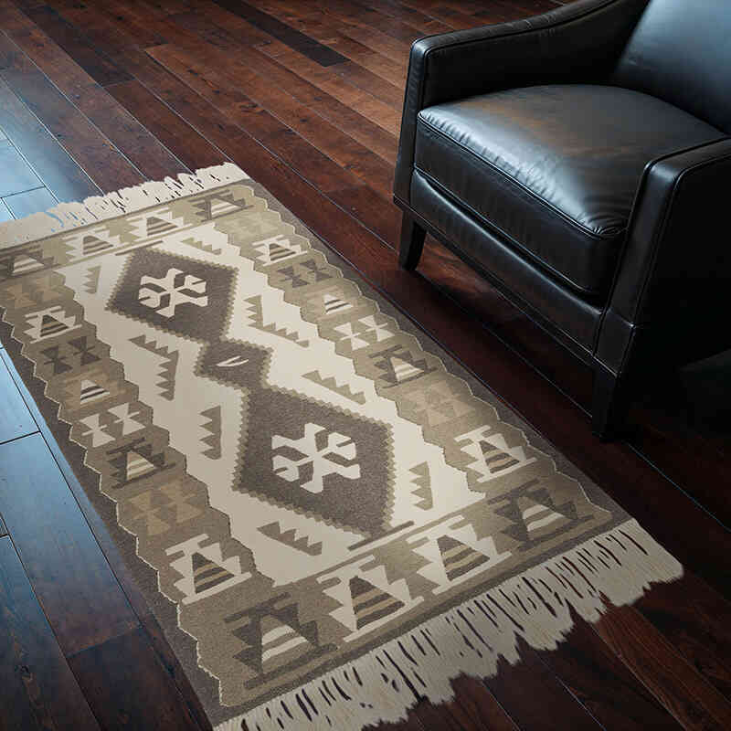 New Handwoven Turkish Kilim Rug - 3' 8" x 5' 3" (44" x 63") - K0059507