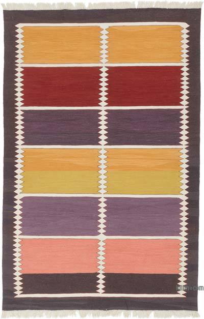 New Handwoven Turkish Kilim Rug - 5' 11" x 9' 1" (71" x 109")