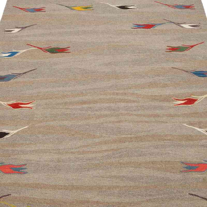 New Handwoven Turkish Kilim Rug - 4'  x 5' 10" (48" x 70") - K0059548