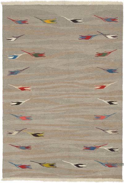 New Handwoven Turkish Kilim Rug - 4'  x 5' 10" (48" x 70")