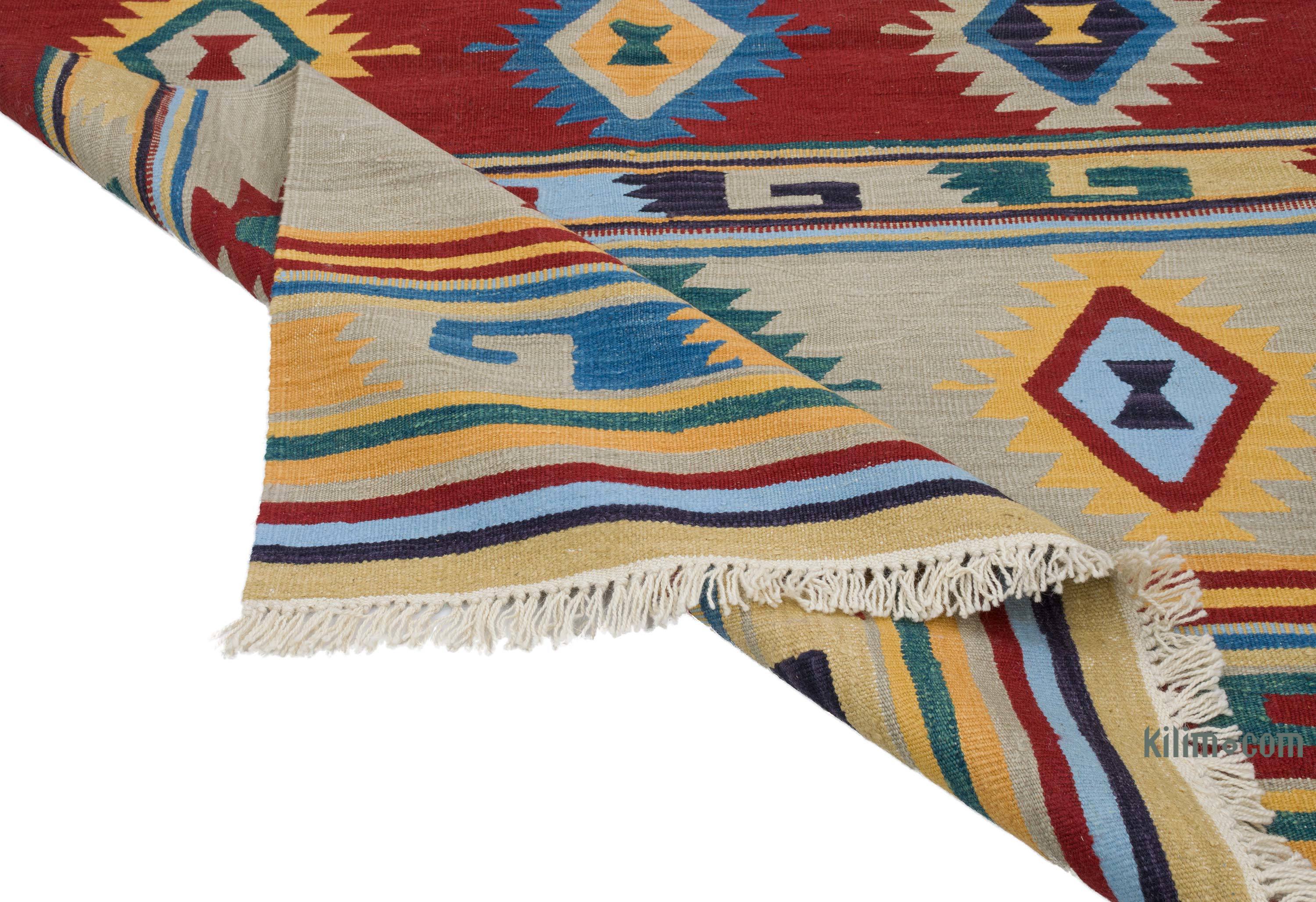 K0059550 New Handwoven Turkish Kilim Rug - 4' x 6' 3 (48 x 75)  The  Source for Vintage Rugs, Tribal Kilim Rugs, Wool Turkish Rugs, Overdyed  Persian Rugs, Runner Rugs, Patchwork