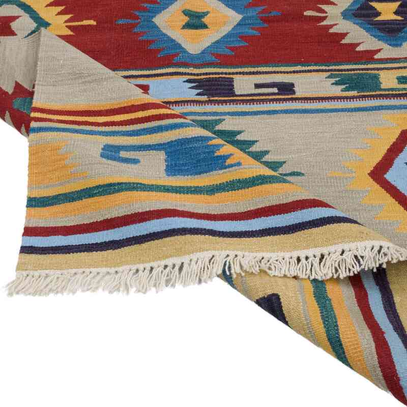 New Handwoven Turkish Kilim Rug - 4'  x 6' 3" (48" x 75") - K0059550