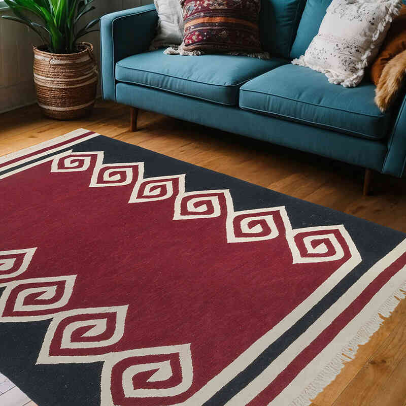 Nueva Alfombra Turca Kilim - 152 cm x 210 cm - K0059554