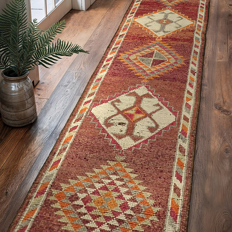 Vintage Anadolu Yolluk - 88 cm x 370 cm - K0059585