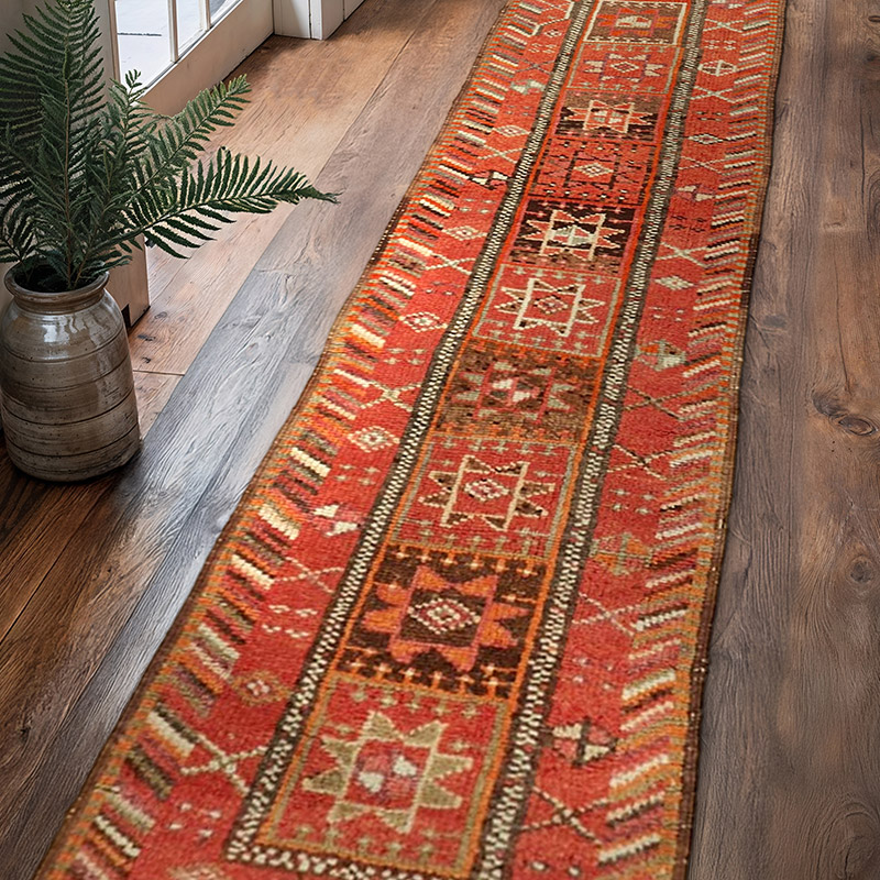 Vintage Tribal Runner Rug - 2' 7" x 11' 8" (31" x 140") - K0059590