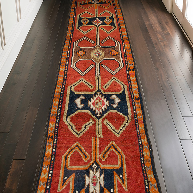 Vintage Tribal Runner Rug - 3' 5" x 12' 1" (41" x 145") - K0059614