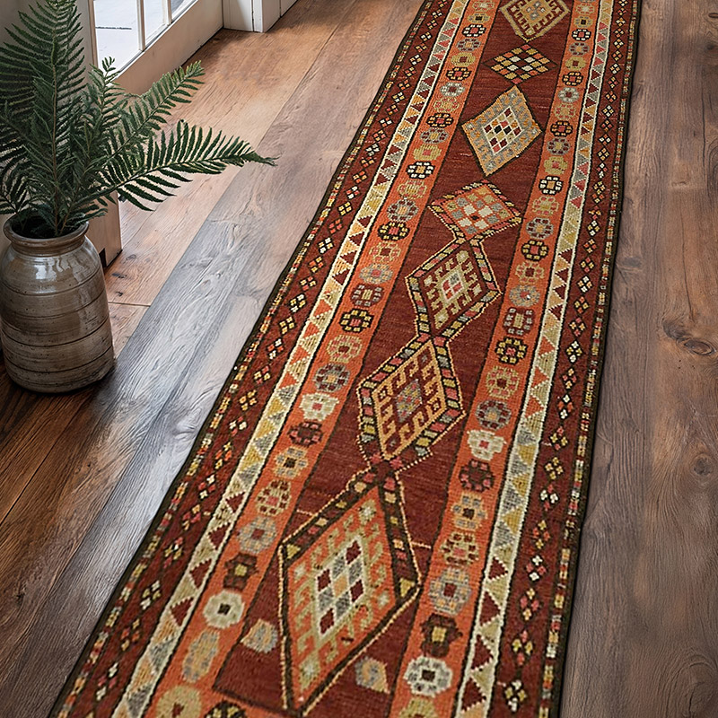 Vintage Tribal Runner Rug - 3'  x 13' 3" (36" x 159") - K0059620