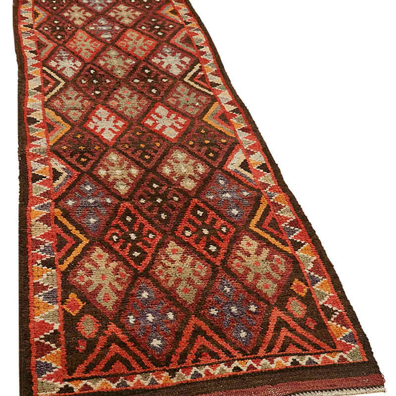 Vintage Tribal Runner Rug - 2' 11" x 11' 10" (35" x 142") - K0059626