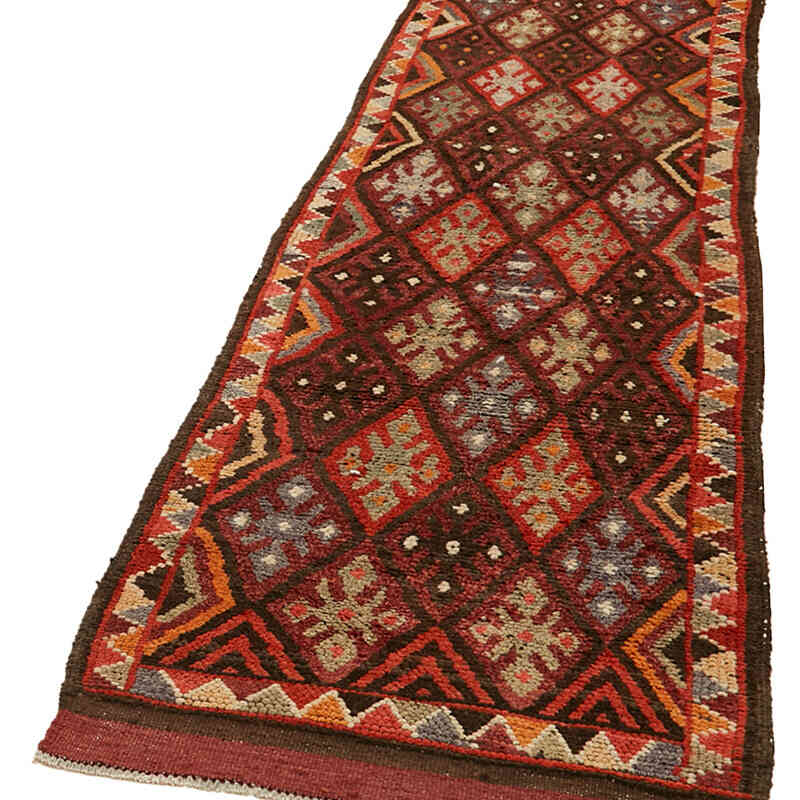Vintage Tribal Runner Rug - 2' 11" x 11' 10" (35" x 142") - K0059626