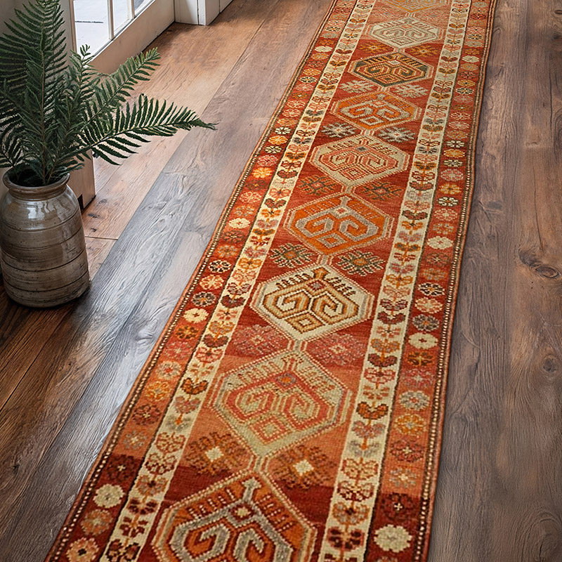 Vintage Tribal Runner Rug - 2' 8" x 12' 6" (32" x 150") - K0059645
