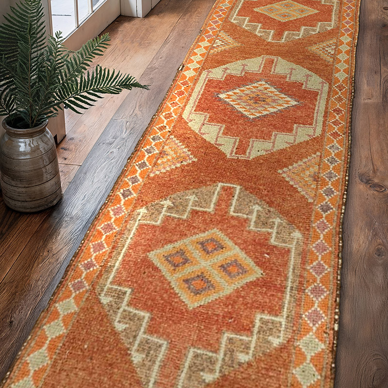 Alfombra Vintage de pasillo - 97 cm x 360 cm - K0059646