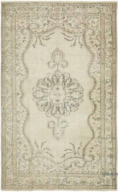 Vintage Turkish Hand-Knotted Rug - 5' 7" x 8' 10" (67" x 106")