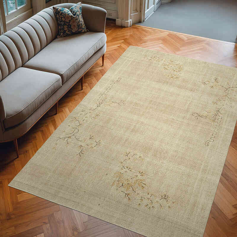 Alfombra Vintage Turca Anudada a Mano - 204 cm x 306 cm - K0059822