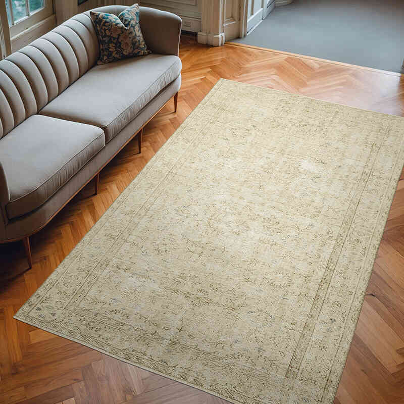 Vintage Turkish Hand-Knotted Rug - 6'  x 9' 7" (72" x 115") - K0059833