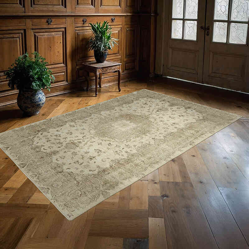 Alfombra Vintage Turca Anudada a Mano - 173 cm x 269 cm - K0059847