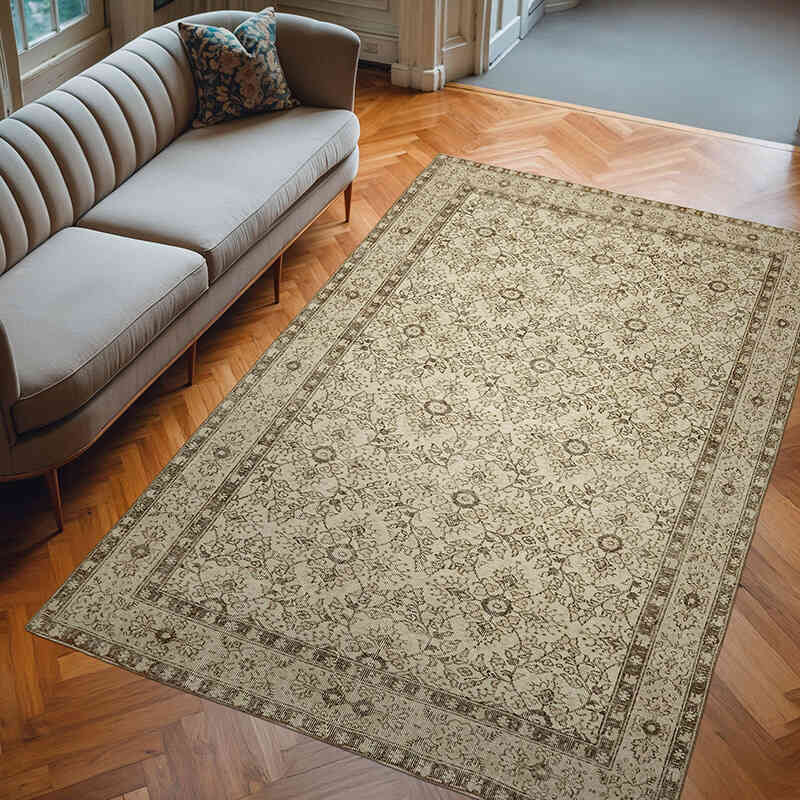 El Dokuma Vintage Halı - 187 cm x 281 cm - K0059862