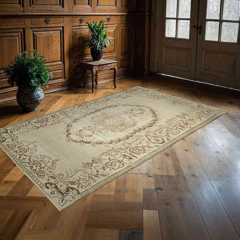 Vintage Turkish Hand-Knotted Rug - 5' 5" x 8' 9" (65" x 105") - K0059891