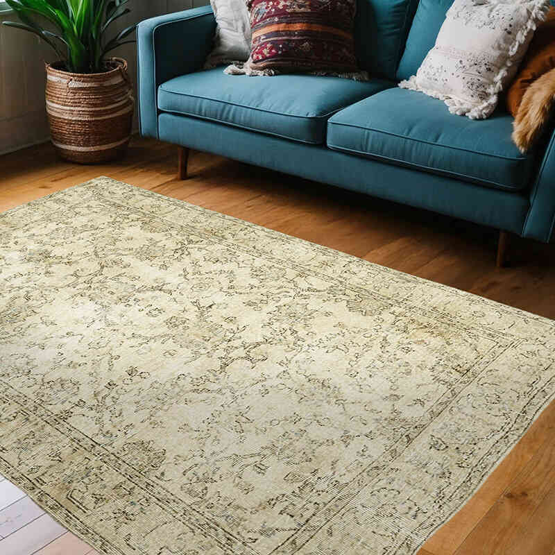 El Dokuma Vintage Halı - 151 cm x 218 cm - K0059901