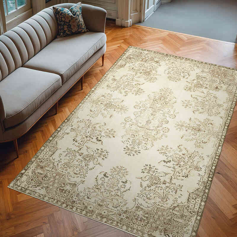 Alfombra Vintage Turca Anudada a Mano - 183 cm x 284 cm - K0059914