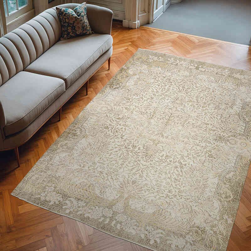 El Dokuma Vintage Halı - 190 cm x 276 cm - K0059918