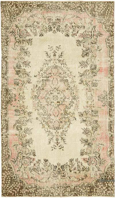 Vintage Turkish Hand-Knotted Rug - 5' 5" x 9' 4" (65" x 112")