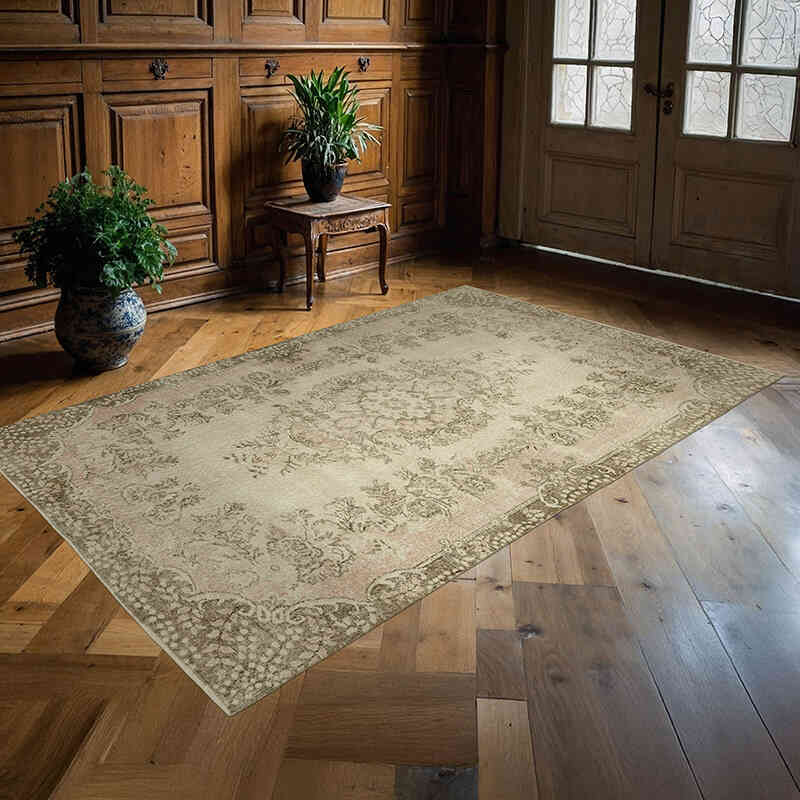 Vintage Turkish Hand-Knotted Rug - 5' 7" x 8' 7" (67" x 103") - K0059989
