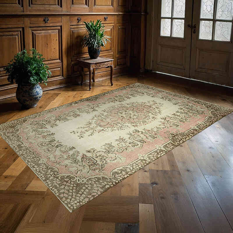 El Dokuma Vintage Halı - 170 cm x 255 cm - K0060005