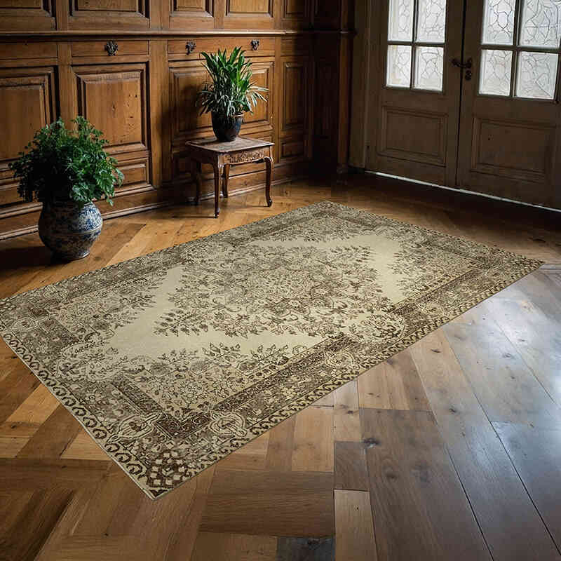 El Dokuma Vintage Halı - 167 cm x 262 cm - K0060036