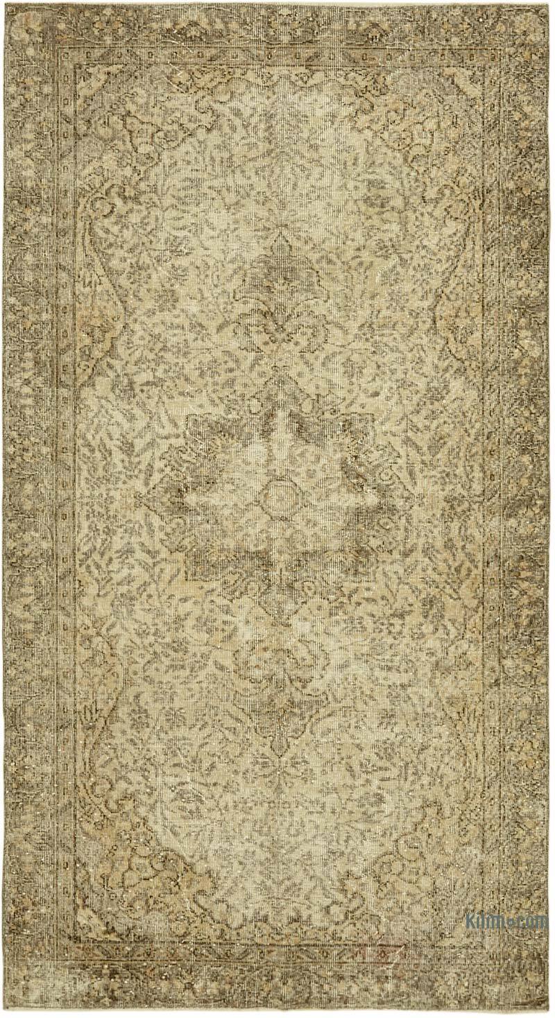 Alfombra Vintage Turca Anudada a Mano - 142 cm x 257 cm - K0060052
