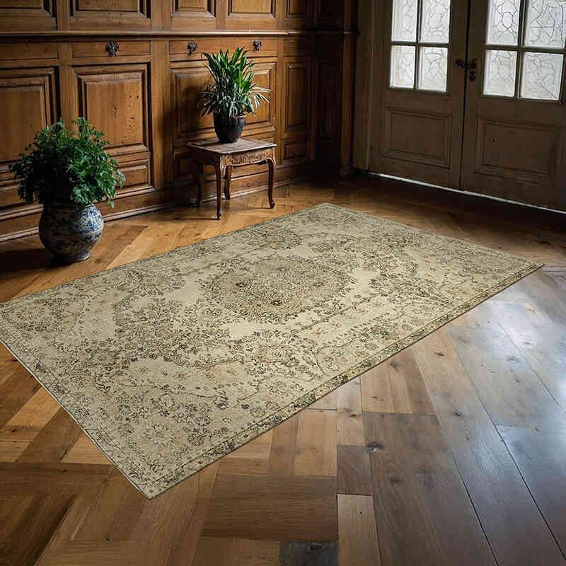 Vintage Turkish Hand-Knotted Rug - 5' 5" x 8' 8" (65" x 104") - K0060055