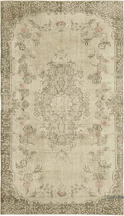 Vintage Turkish Hand-Knotted Rug - 5' 2" x 8' 11" (62" x 107")