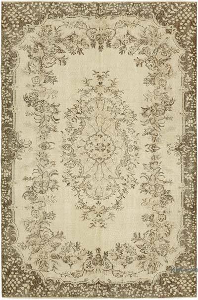 Vintage Turkish Hand-Knotted Rug - 6' 8" x 10'  (80" x 120")