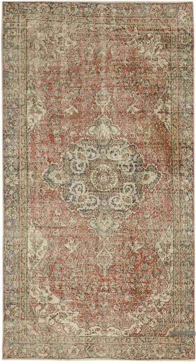 Alfombra Vintage Turca Anudada a Mano - 147 cm x 262 cm
